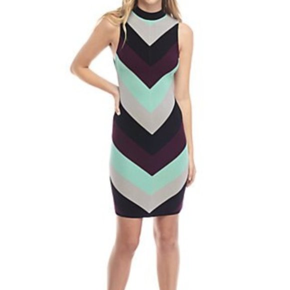 NWOT Free People I Got You Chevron Knit Dress - Picture 2 of 5